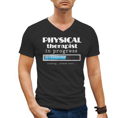 Physical Therapist Progress Graduation T-Shirt Men's V-Neck T-Shirt - Best Gift Smart