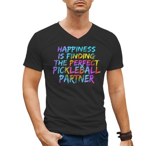 Pickleball Saying Introvert Pickleball Game Partner Men's V-Neck T-Shirt - Raresse