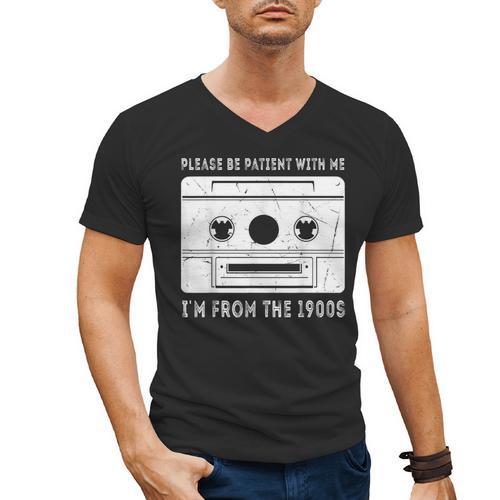 Please Be Patient I'm From The 1900s Cowboy Saying Men's V-Neck T-Shirt - Figerry
