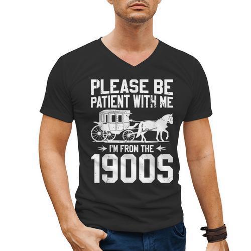 Please Be Patient I'm From The 1900s Over The Hill 90s Men's V-Neck T-Shirt - Figerry