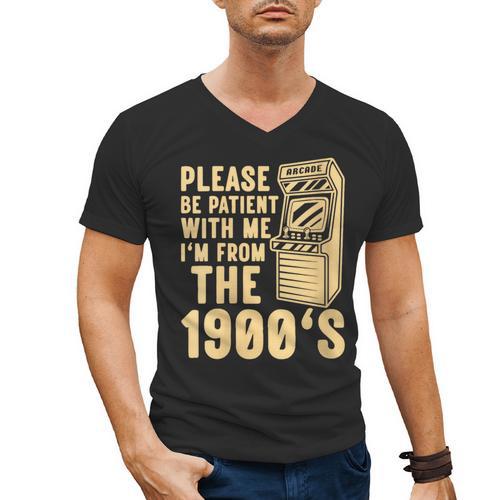 Please Be Patient With Me I'm From The 1900s Womens Shirt Men's V-Neck T-Shirt - Figerry