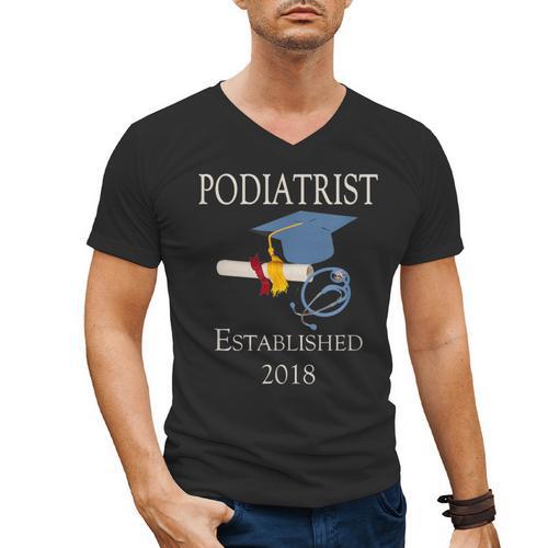 Podiatrist Established 2018 Med School Graduation Shirt Men's V-Neck T-Shirt - Best Gift Smart