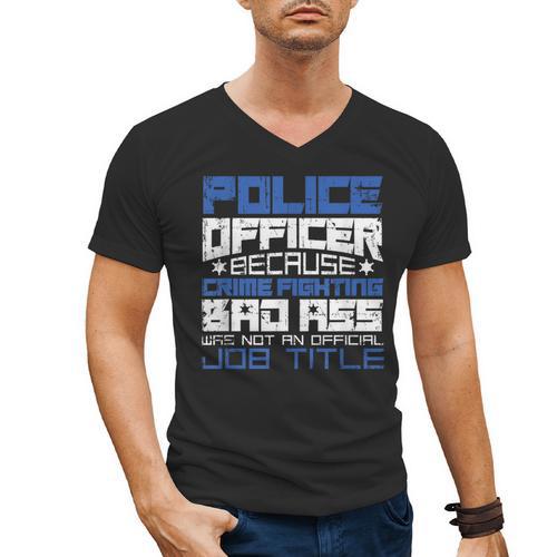 Police Officer Saying Academy Graduation Women Men Men's V-Neck T-Shirt - Best Gift Smart