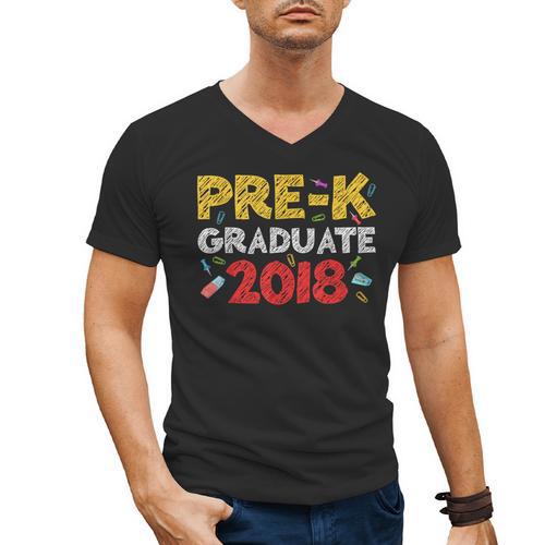 Pre-K Graduate Grad 2018 Graduation Shirt Men's V-Neck T-Shirt - Best Gift Smart