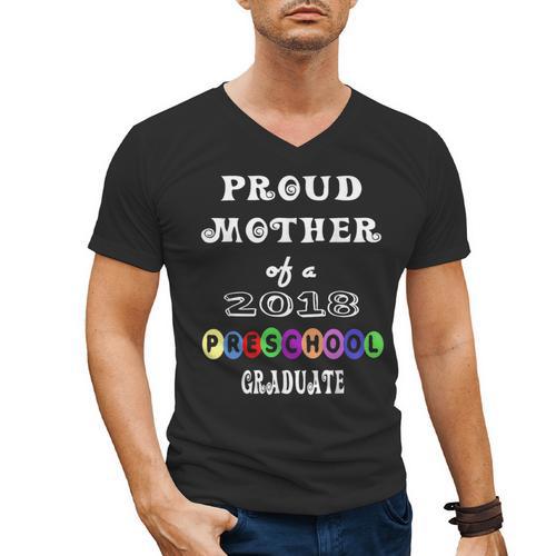 Preschool Graduation Proud Mother Of Class 2018 Men's V-Neck T-Shirt - Best Gift Smart