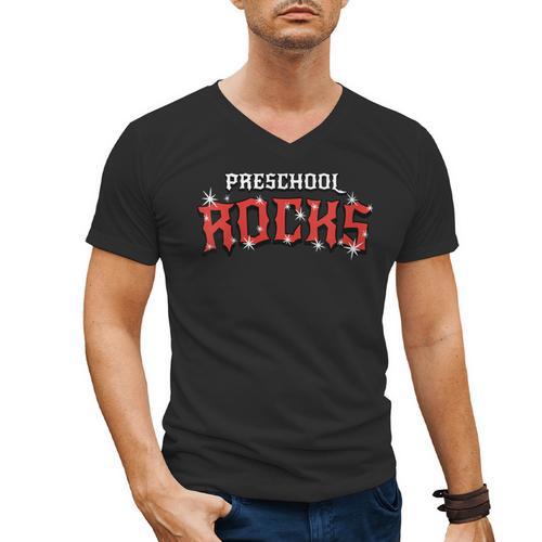 Preschool Rocks Back To School Graduation Teacher Student Men's V-Neck T-Shirt - Best Gift Smart