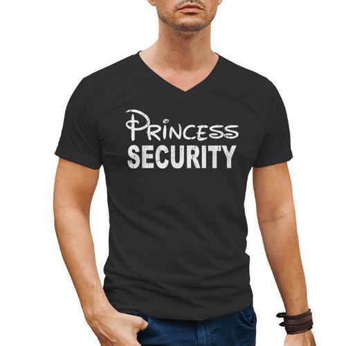 Princess Security Dad Or Boyfriend Security Men's V-Neck T-Shirt - Father's Day Fun