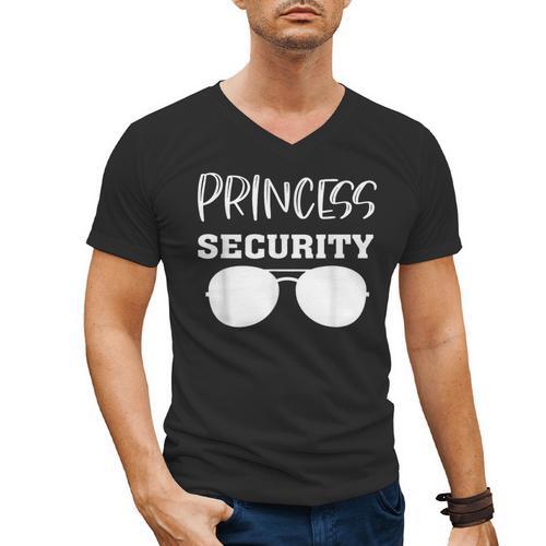 Princess Security Perfects For Dad Orr Boyfriend Small Men's V-Neck T-Shirt - Father's Day Fun