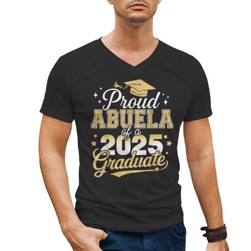 Proud Abuela Of a Class Of 2025 Graduate Senior Graduation Men's V-Neck T-Shirt - Best Gift Smart