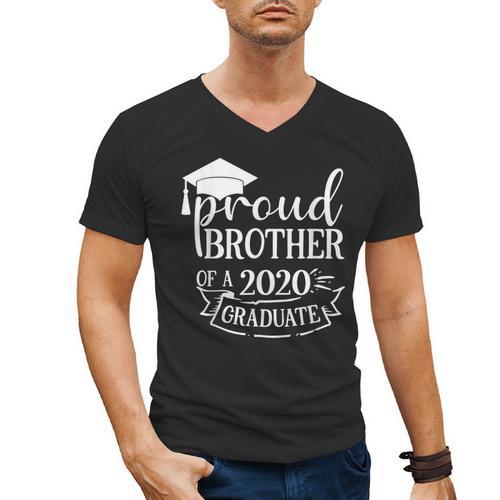 Proud Brother Of a 2020 Graduate Graduation Class Men's V-Neck T-Shirt - Best Gift Smart
