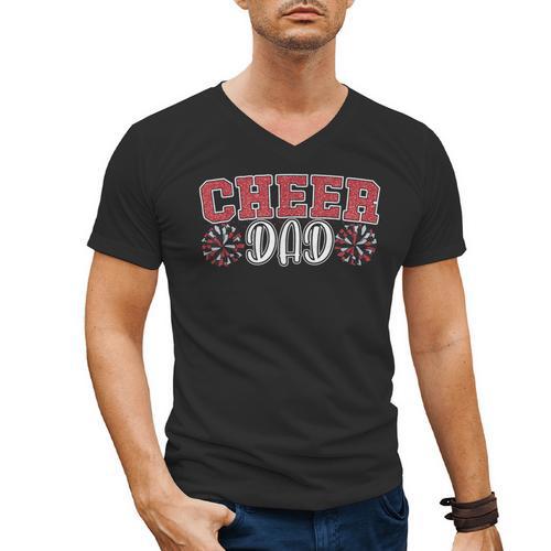 Proud Cheer Dad My Favorite Cheerleader Calls Me Daddy Men Men's V-Neck T-Shirt - Father's Day Fun