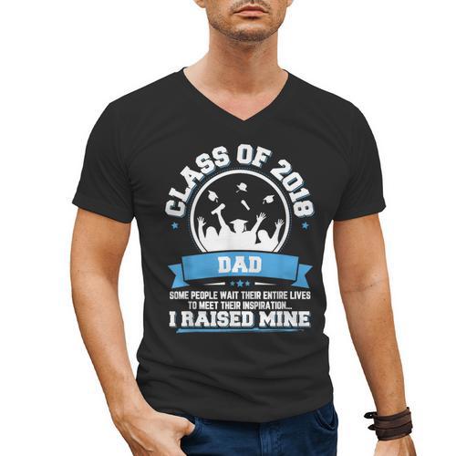 Proud Dad Of A Class Of 2018 Graduate TShirt Graduation Men's V-Neck T-Shirt - Best Gift Smart