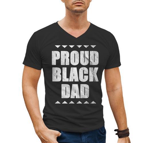 Proud Dad Father's Day Graduation Holiday Men's V-Neck T-Shirt - Best Gift Smart