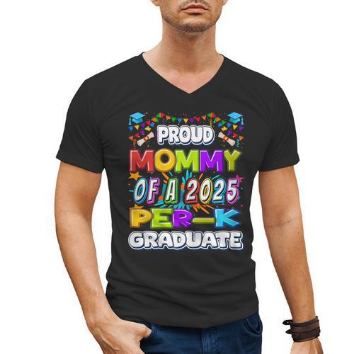 Proud MOMMY Of a 2025 PRE-K Graduate -Graduation Men's V-Neck T-Shirt - Best Gift Smart