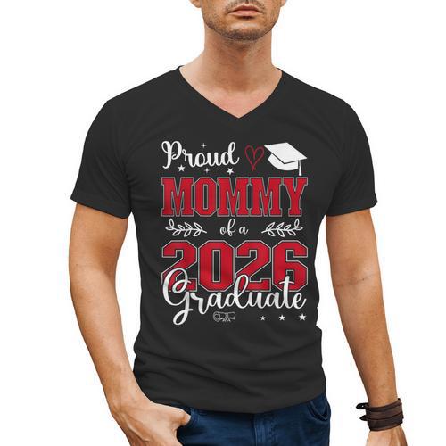 Proud Mommy Of a Class Of 2026 Graduate For Graduation Men's V-Neck T-Shirt - Best Gift Smart