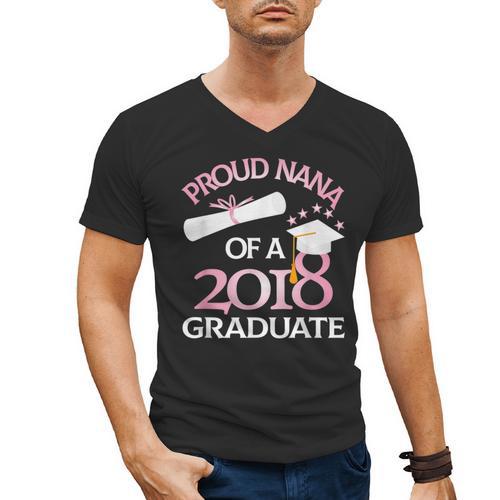 Proud Nana Of a 2018 Graduate Grandmother Graduation Men's V-Neck T-Shirt - Best Gift Smart