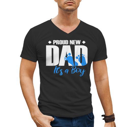 Proud New Dad It's A Boy Men's V-Neck T-Shirt - Father's Day Fun