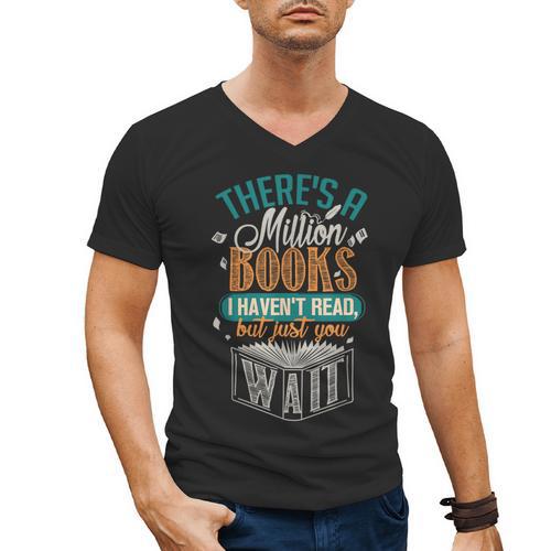 There Is a Million Books I Haven't Read Men's V-Neck T-Shirt - Bookorys DE
