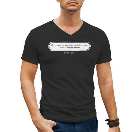 Must Read Book Quote Dubliners James Joyce Men's V-Neck T-Shirt - Bookorys