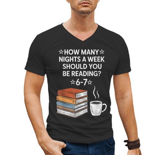 Reading 6-7 Six Seven Meme English Teacher Book Lover Men's V-Neck T-Shirt - Bookorys