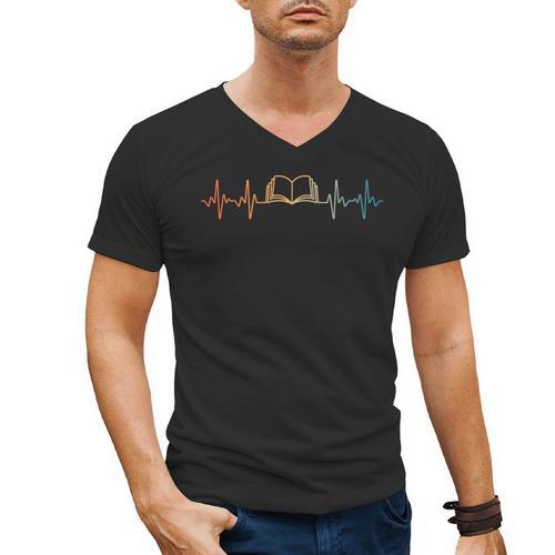 Reading Art For Men Women Bookworm Reader Book Lover Men's V-Neck T-Shirt - Bookorys