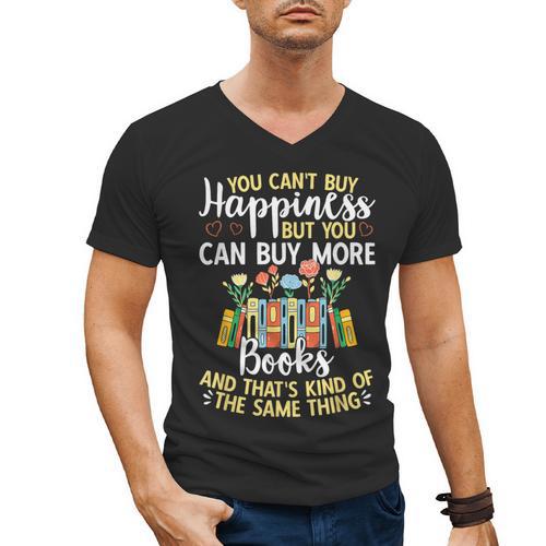 Reading You Can't Buy Happiness But You Can Buy More Books Men's V-Neck T-Shirt - Bookorys DE