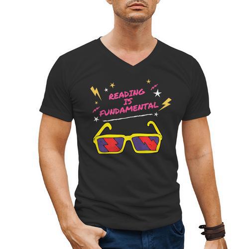 Reading Is Fundamental Shirt Drag Queen Book Lovers Men's V-Neck T-Shirt - Bookorys DE