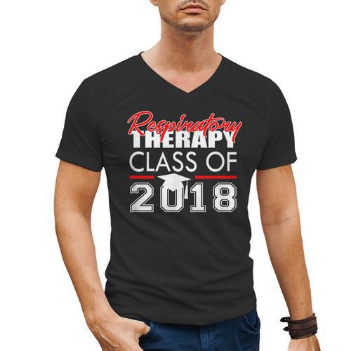 Respiratory Therapy Class Of 2018 Graduation Shirt Women Men Men's V-Neck T-Shirt - Best Gift Smart