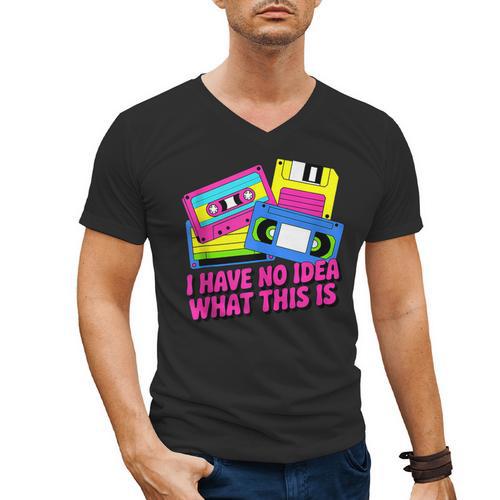 Retro Cassette Vintage 80s Nostalgia Men's V-Neck T-Shirt - Figerry
