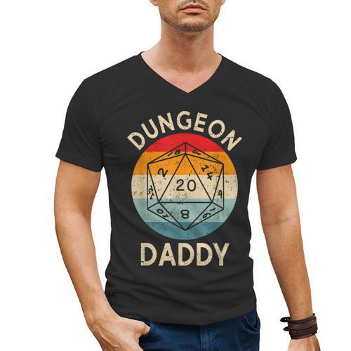 Retro Dungeon Daddy Fathers Day Men's V-Neck T-Shirt - Father's Day Fun