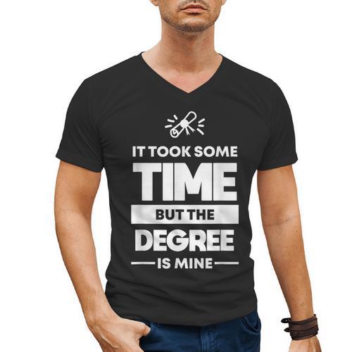 Returning Adult College Graduation T-Shirt Men's V-Neck T-Shirt - Best Gift Smart
