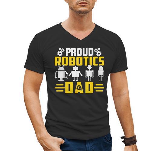 Robotics Father Robotics Dad Men's V-Neck T-Shirt - Father's Day Fun