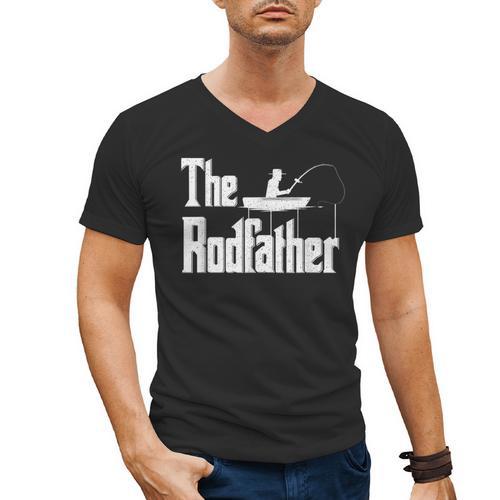 The Rodfather Fishing Dad Men's V-Neck T-Shirt - Father's Day Fun