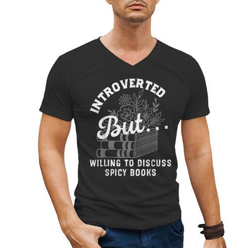 Romance Reader Spicy Book Merch Book Lovers Bookish Women Men's V-Neck T-Shirt - Bookorys CA