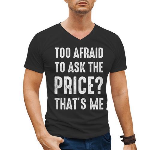 Sarcastic Budget Shopper Introvert Shopping Humor Men's V-Neck T-Shirt - Raresse