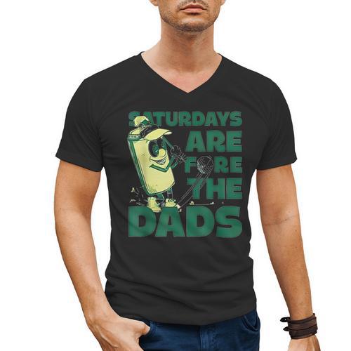 Saturdays Are Fore The Dads Golf Men's V-Neck T-Shirt - Father's Day Fun