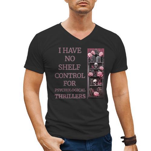 Saying Psychological Thriller Book Reader Lover Men's V-Neck T-Shirt - Bookorys