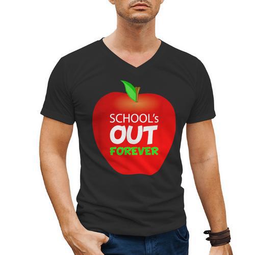 School Is Out Forever Graduation Humor Men's V-Neck T-Shirt - Best Gift Smart
