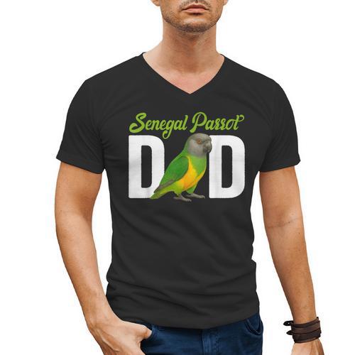 Senegal Parrot Dad Senegal Parrot Owner Senegal Parrot Lover Men's V-Neck T-Shirt - Father's Day Fun