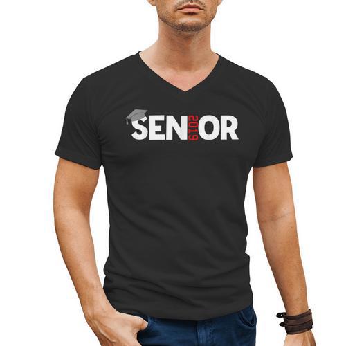 Senior 2019 Graduation Gift For High School T-Shirt Men's V-Neck T-Shirt - Best Gift Smart