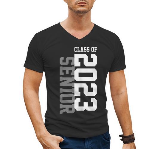 Senior 2023 Senior 23 Senior Class Of 2023 Graduation Done Men's V-Neck T-Shirt - Best Gift Smart