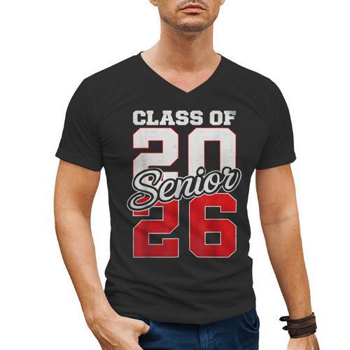 Senior 2026 Class Of 2026 Graduation 2026 Senior 26 Graduate Men's V-Neck T-Shirt - Best Gift Smart
