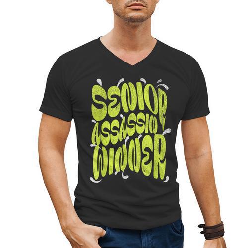 Senior Assassin Winner School Graduation Water Game Men's V-Neck T-Shirt - Best Gift Smart