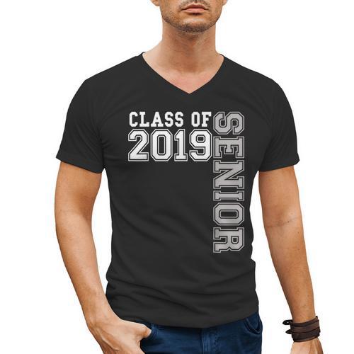 Senior Class Of 2019 19 Shirt High School Graduation Men's V-Neck T-Shirt - Best Gift Smart