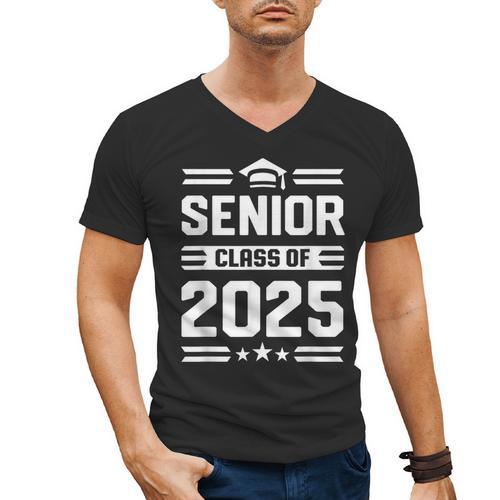Senior Class Of 2025 Shirt High School Graduation 2025 Men's V-Neck T-Shirt - Best Gift Smart
