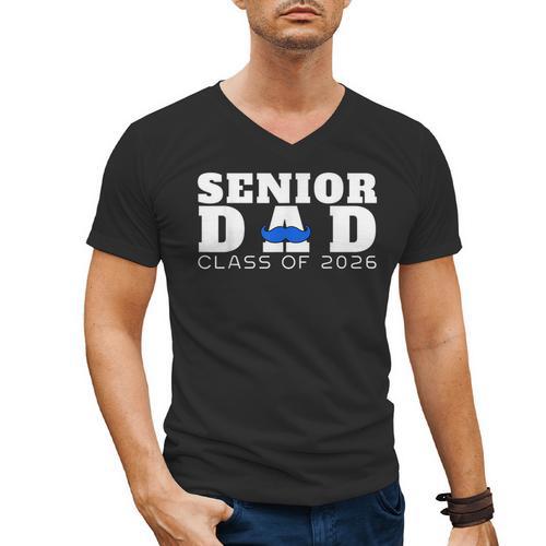 Senior Dad 2026 Class Of 2026 Graduation Men's V-Neck T-Shirt - Best Gift Smart