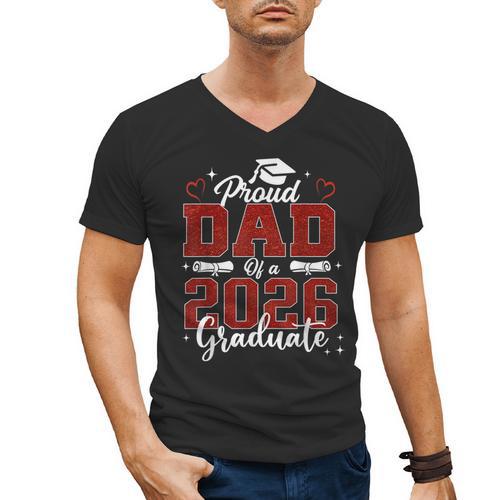 Senior Dad 2026 Graduation Proud Dad Of a 2026 Graduate Men's V-Neck T-Shirt - Father's Day Fun