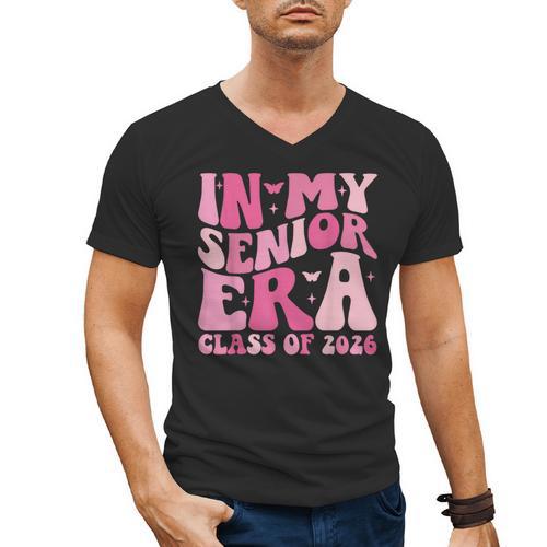 In My Senior Era Class Of 2026 Retro Senior 2026 Graduation Men's V-Neck T-Shirt - Best Gift Smart