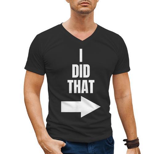 I Did That Shirt Pregnant Dad T-Shirt Men's V-Neck T-Shirt - Father's Day Fun