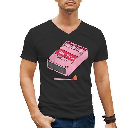 Slow Burn Book Club Men's V-Neck T-Shirt - Bookorys UK